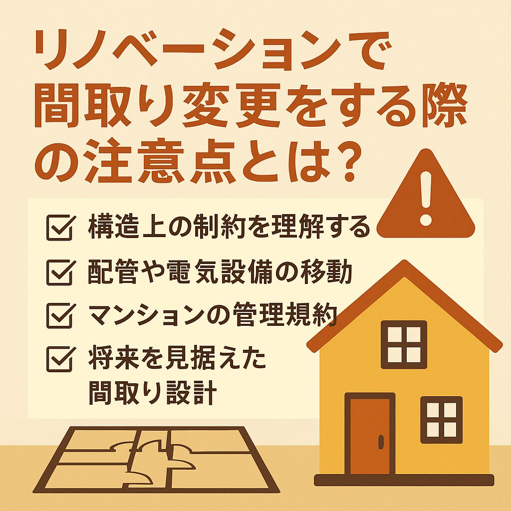 リノベーションで間取り変更をする際の注意点とは？