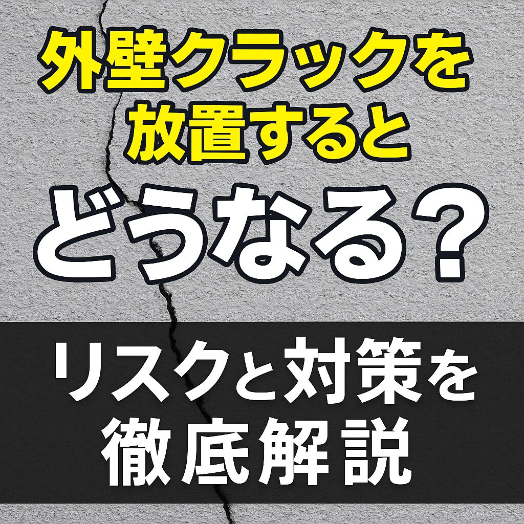 外壁クラックを放置するとどうなる？リスクと対策を徹底解説