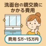 洗面台の鏡交換にかかる費用