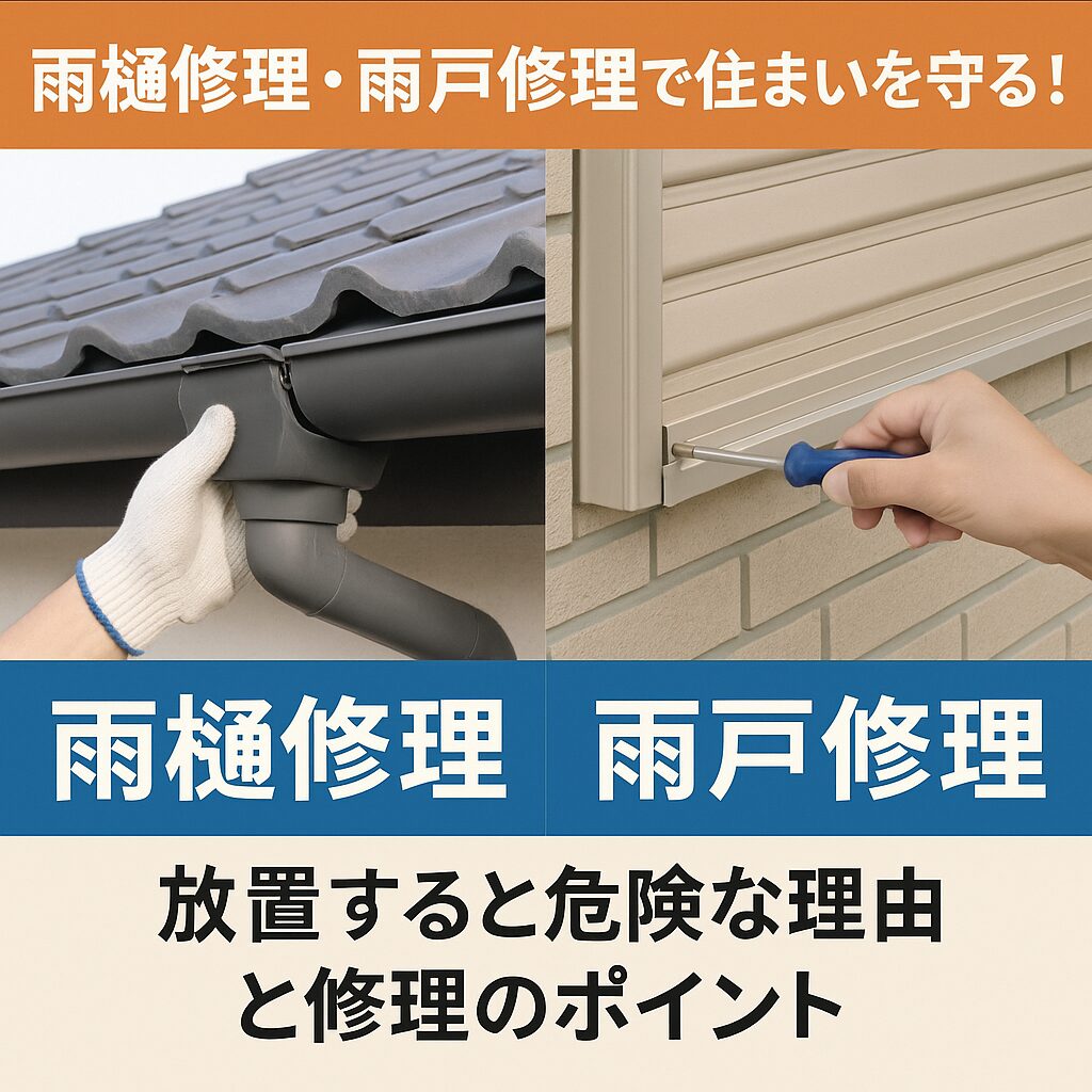 雨樋修理・雨戸修理で住まいを守る！放置すると危険な理由と修理のポイント