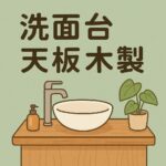 洗面台　木製天板