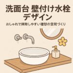 洗面台壁付け水栓デザイン